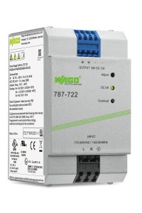Wago 787-722 Giriş AC 90V 264V DC 24V DC 5A Güç Kaynağı