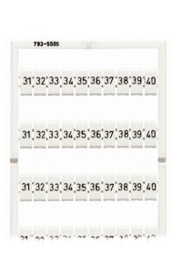 Wago 793-5505 5 Adet 5-5.2mm 31-40 WMB Yazım Etiket Kartı