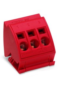 Wago 812-113 12 Adet 16mm2 Kırmızı 3 Kutuplu Bara Klemensi