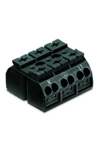 Wago 862-2533 250 Adet 4mm2 Siyah 3 Kutuplu Cihaz Klemensi