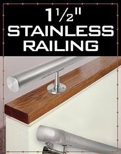 1-1/2" Round Stainless Steel Railing System