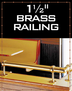 1-1/2" Round Brass Railing System