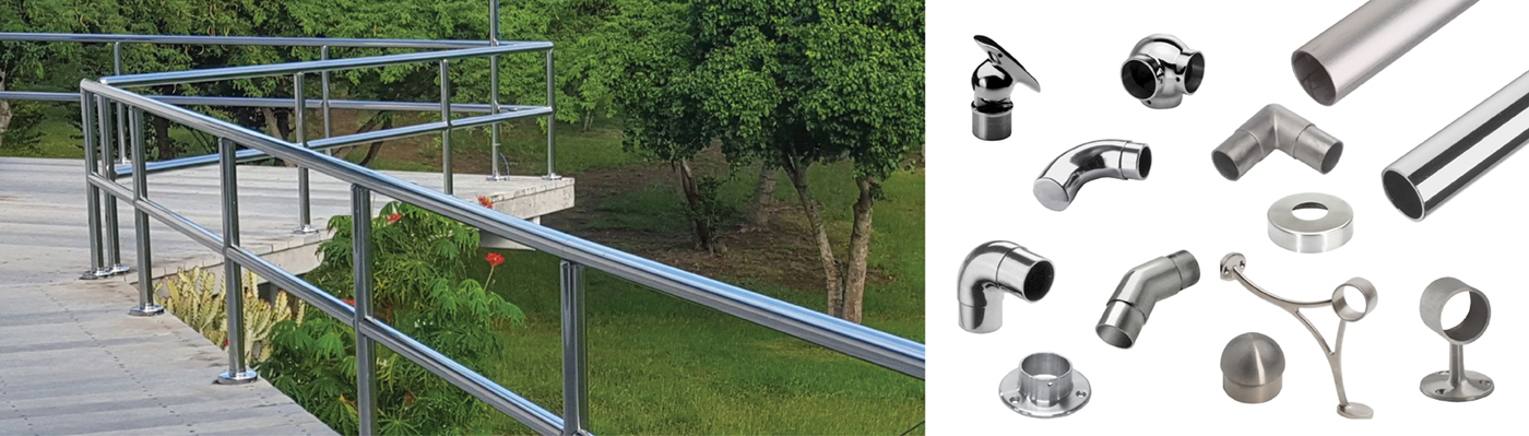 1-1/2" Round Stainless Steel Railing System 1-1/2" Round Stainless Steel Railing System