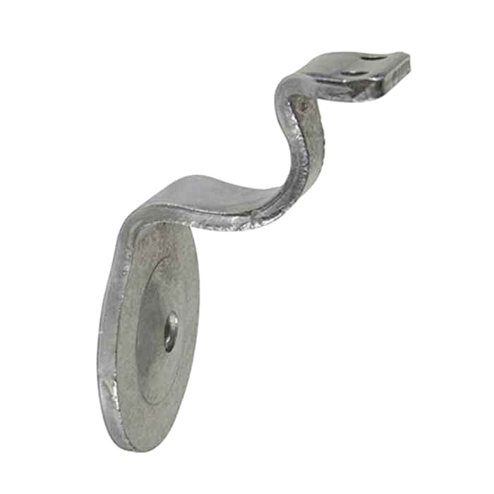 Wall Mount Handrail Bracket, Stamped 304 Stainless Steel, Round Saddle, 2-1/2" Wall Clearance, 1 mounting hole