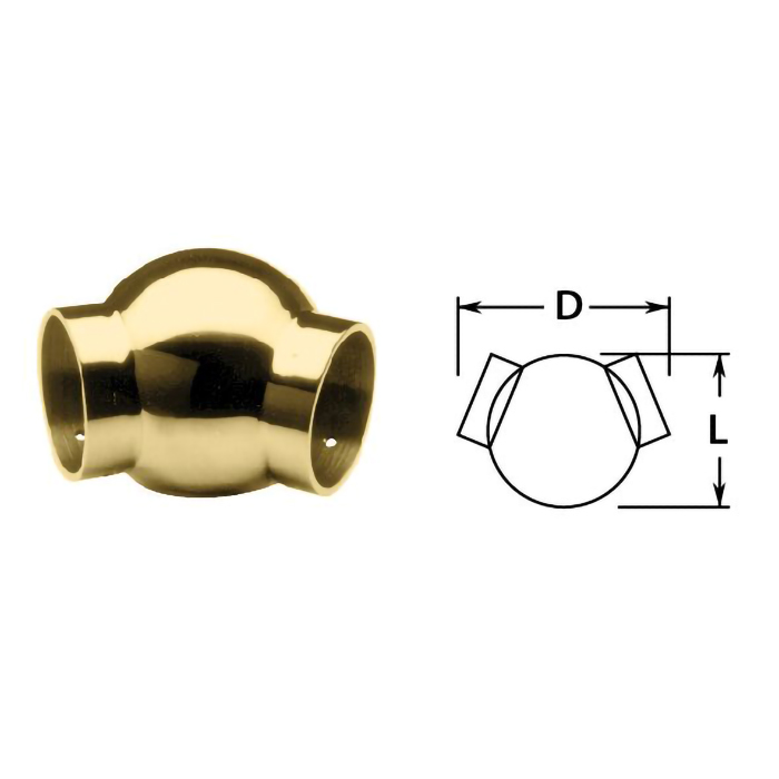 1-1/2" Brass 135 degree Side Outlet
