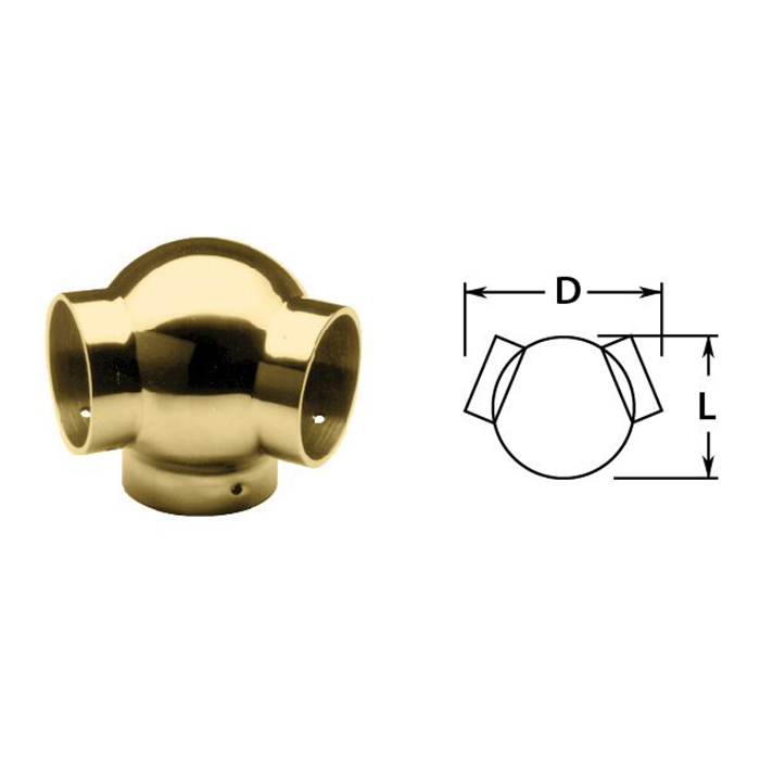 1-1/2" Brass 135 degree Side Outlet Ell