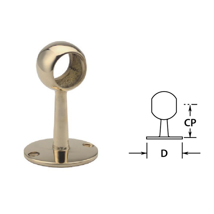 1-1/2" Brass Ball Center Post