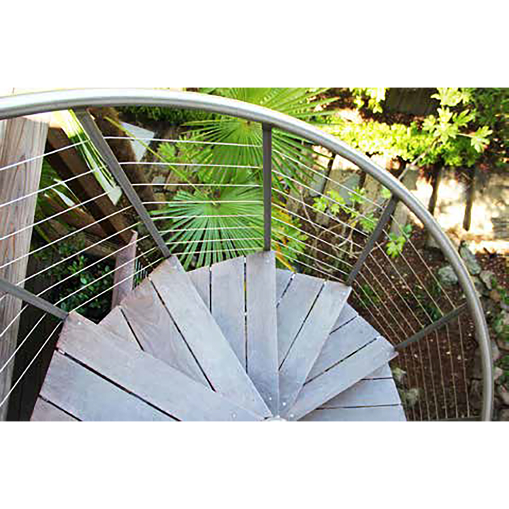 Spiral Staircase with Cable Railing