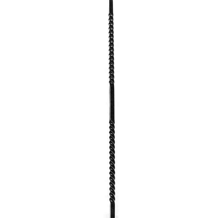 5/8" sq. Steel Newel Post with Double Twist, 45" Tall