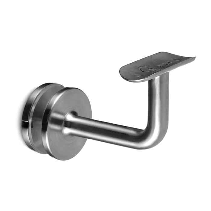 Glass Mounted Handrail Bracket for 1.9" or 1-1/2" Tube, 316 Satin Stainess Steel