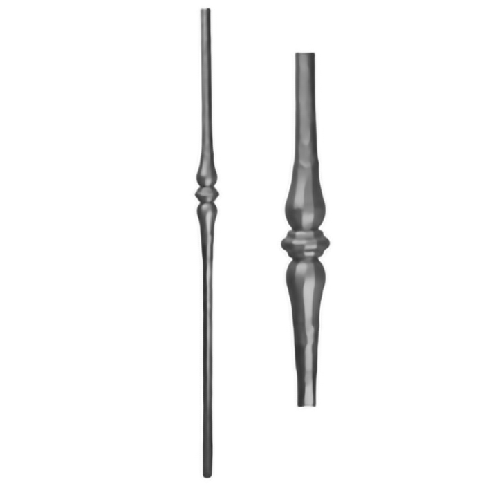 1-3/16" dia. Steel Newel Post w/ Center Collar Design, 47-1/4" Tall