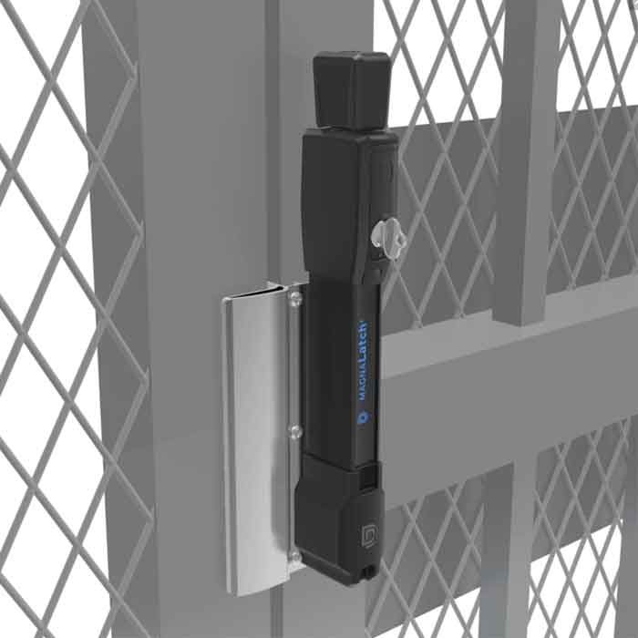 Magna-Latch Access Kit: 36" Panic Bar w/Rim Strike Plate, Magna-Latch S3 Access Vertical Pull Latch, Black