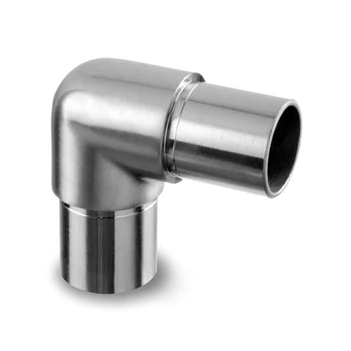 90 degree Rounded Elbow for 1.9" dia. Tubing, 304 Satin Stainless Steel, Sold 2/Box