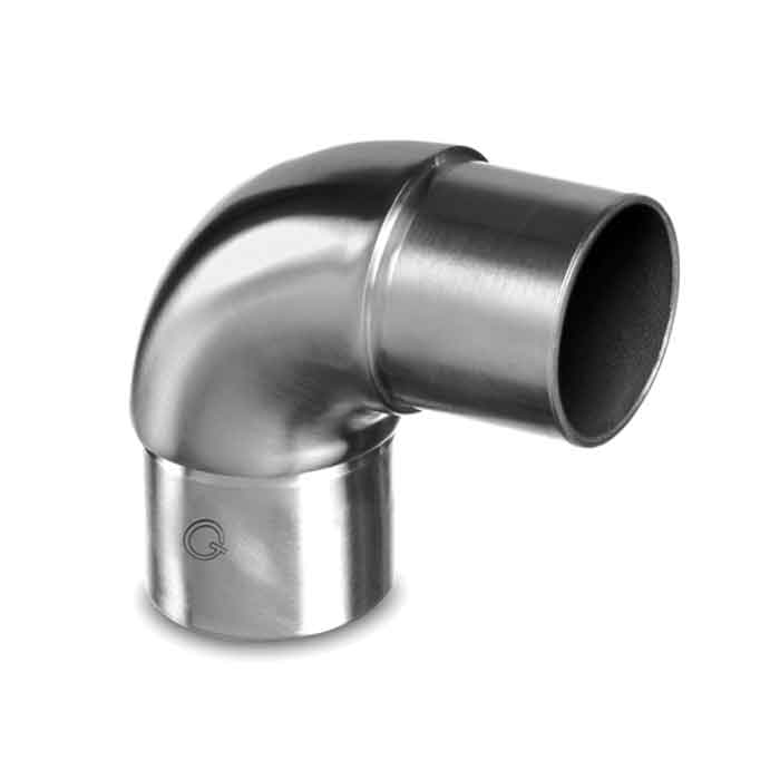 90 degree Curved Elbow for 1.9" dia. Tubing, 304 Satin Stainless Steel, Sold 2/Box