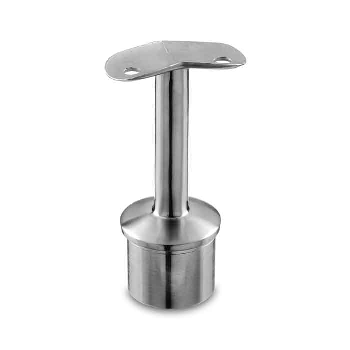 Post Mount Bracket for 1-1/2" dia. Post with 45 degree Saddle for 1-1/2" Tubing, 304 Stainless Steel, Sold 2/Box