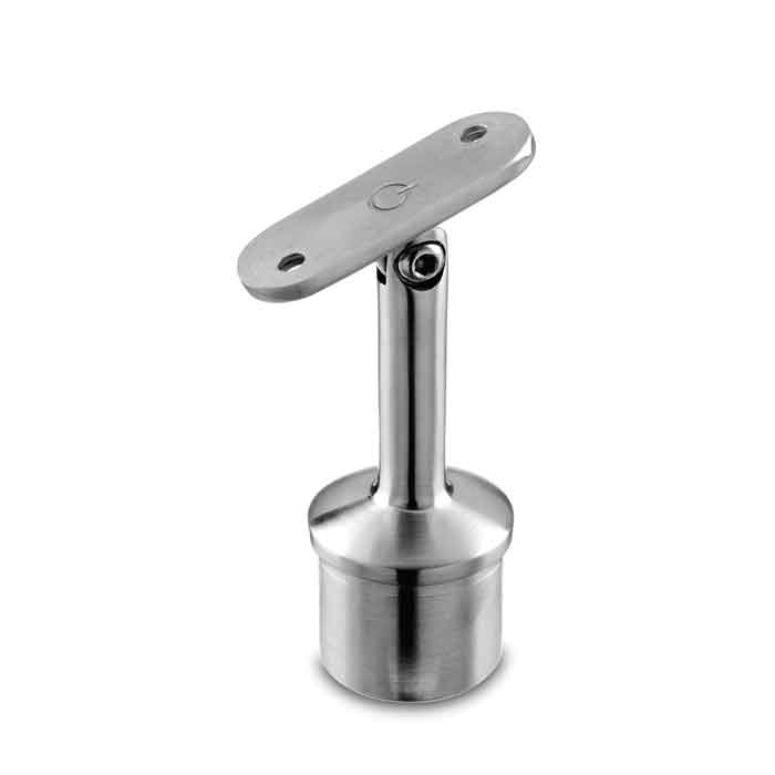 Post Mount Handrail Bracket for 1-1/2" dia. Post, Flat Adjustable Saddle, 304 Stainless Steel, Sold 2/Box