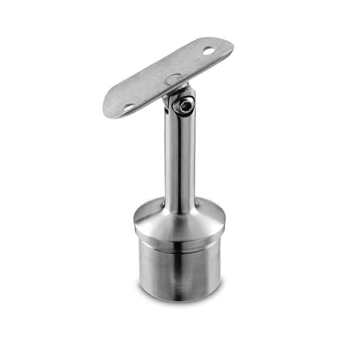 Post Mount Handrail Bracket for 1.9" dia. Post, Adjustable Saddle for 1.9" Tubing, 316 Stainless Steel, Sold 2/Box
