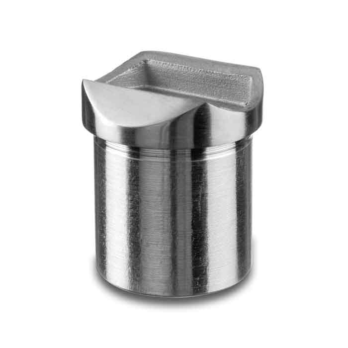 Post to Tube Handrail Adapter,  for 1-1/2" dia. Post and 1-1/2" Tubing, 304 Satin Stainless Steel, Sold 2/Box