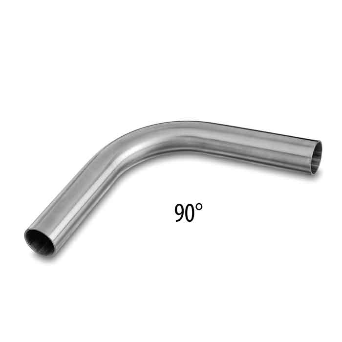 90 degree Tubular Elbow Bend, for 1-1/2" dia. Tube, 3-11/32" Internal Radius, 316 Satin Stainless Steel, Sold 1/Box