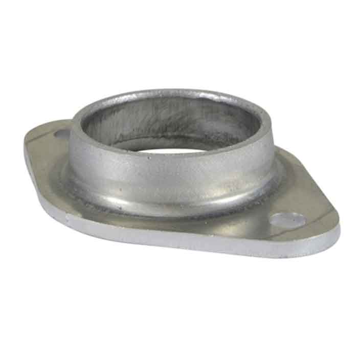 Flange, Tapered for 1-1/2" Pipe, Aluminum, Plain, 2 holes