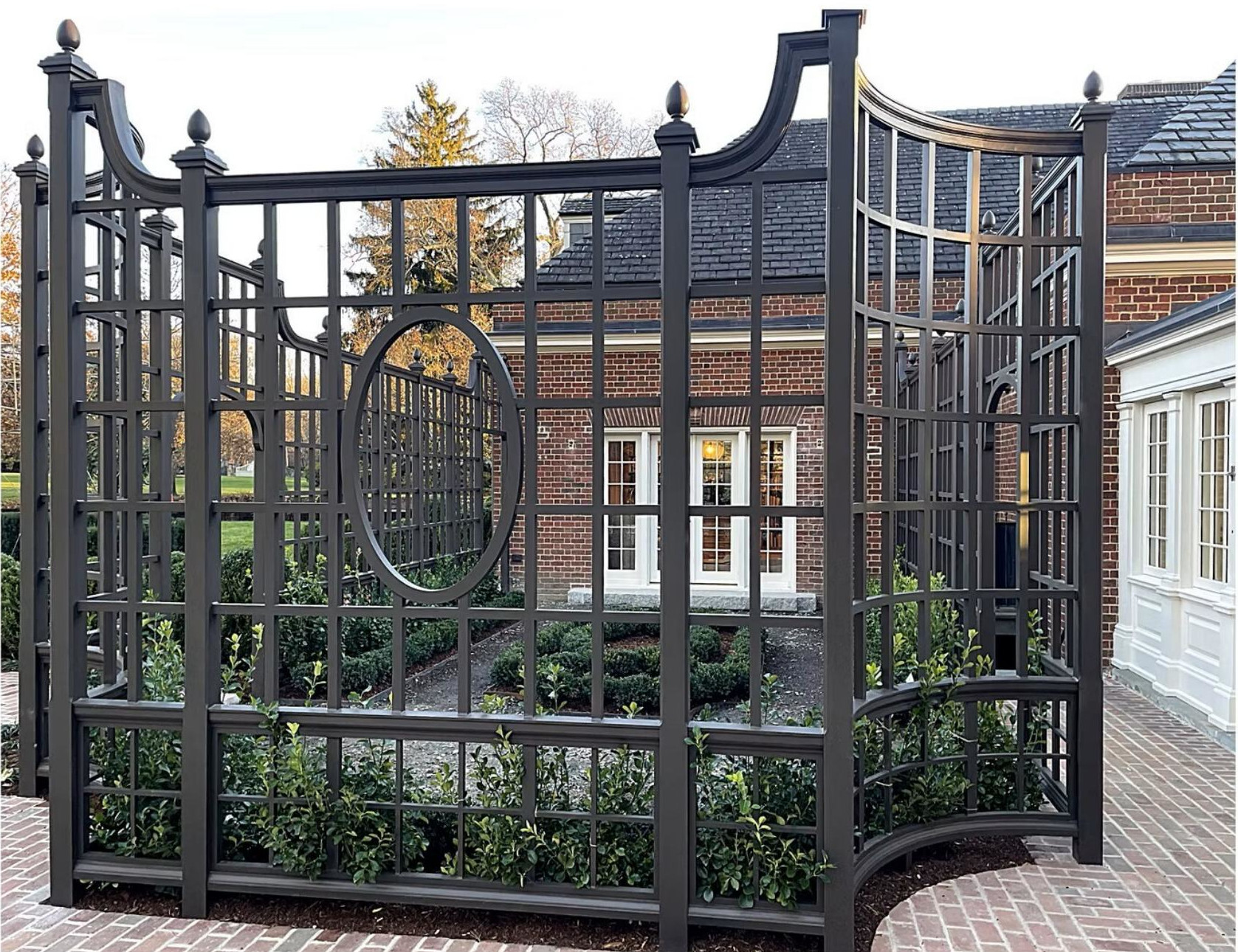 Private Home Garden Gets Ornate Trellis Treatment