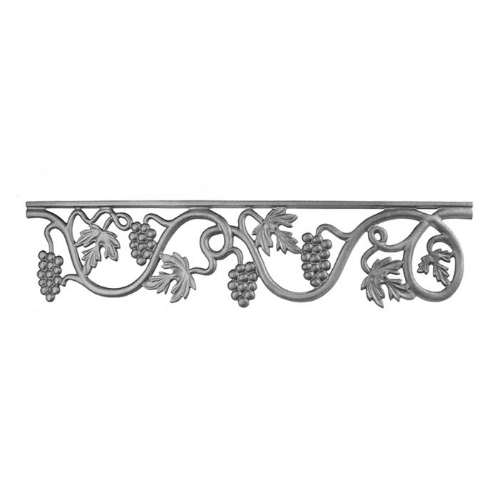 6" Tall Cast Iron Valance, Vineyard Style, Double Faced