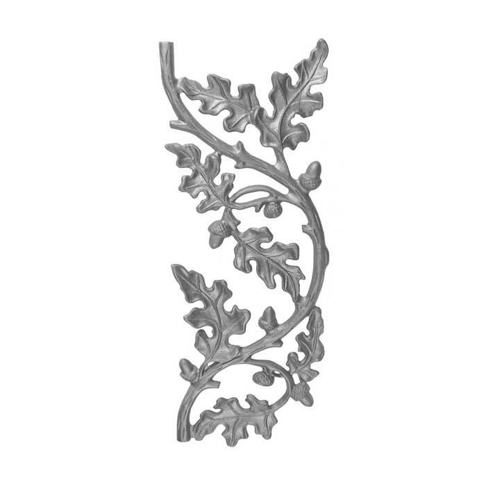 20-1/4" Tall Cast Iron Panel, Curly Oak Style, Double Faced