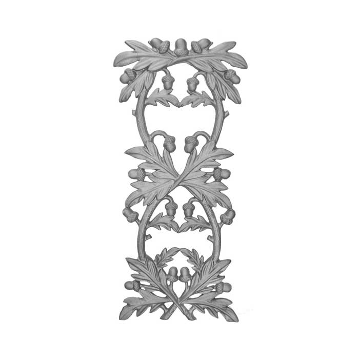 26" Tall Cast Iron Panel, Live Oak Style, Side Backed Out (SBO)