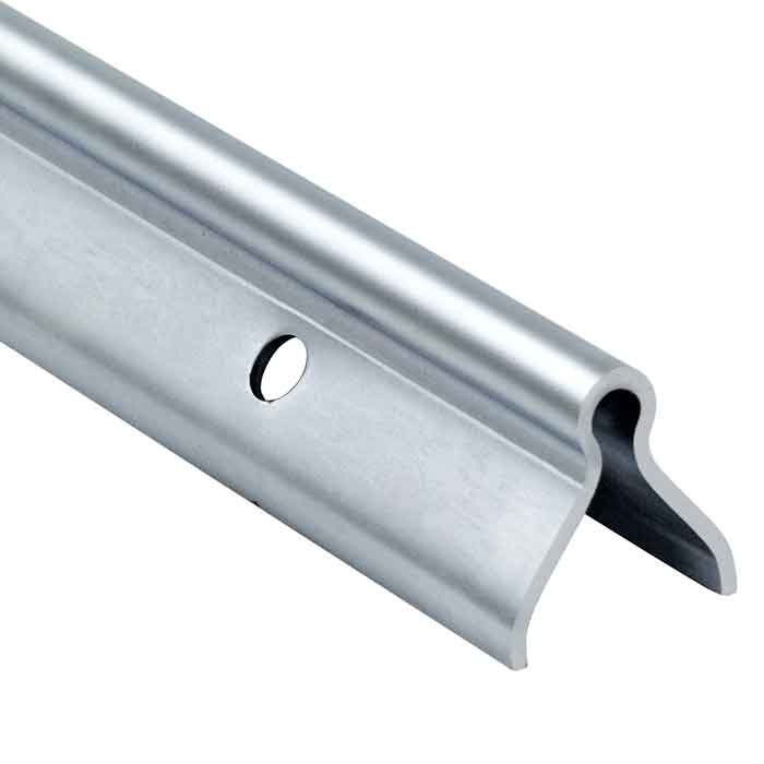 Round Profile Track, Stainless Steel, to be Cemented in Place