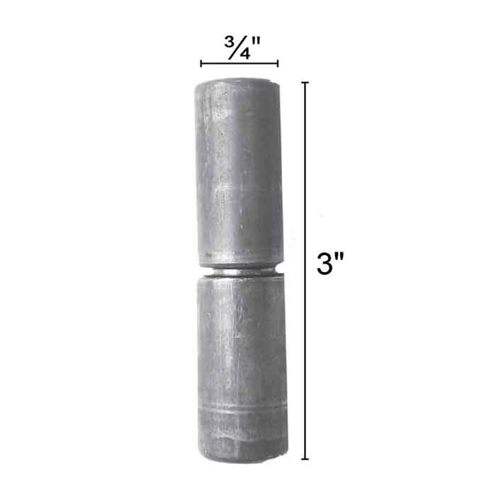 3" Tall Barrel Hinge, Steel, Capacity per pair 50 lbs.