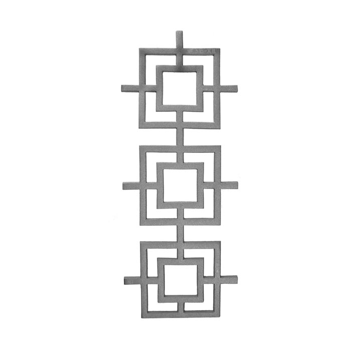 24-1/4" Tall Cast Iron Panel, Modern Style, Double Faced