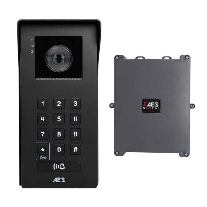 4G Video Intercom with Keypad, SIM Card Ready, Wall Mounted, Black