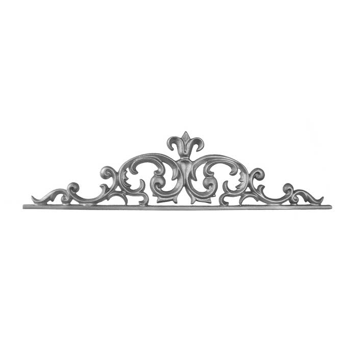 6" Tall Cast Iron Gate Crown, Pontalba Style, 23" Wide, Double Faced