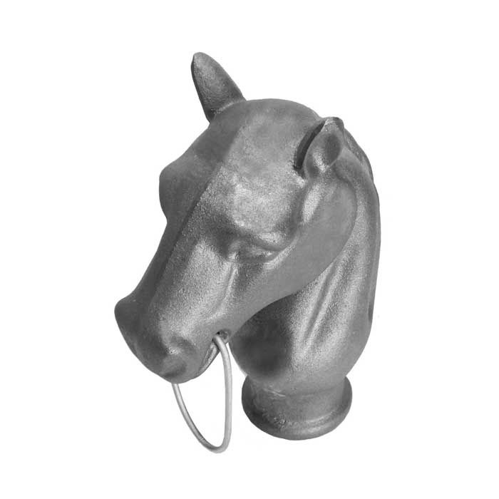 Horse Head Post Top, Cast Iron, 10" Tall, 1-3/4" dia. ID Base