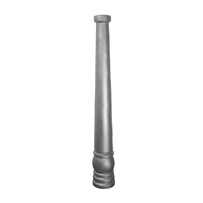 Cast Iron Post, 4" dia. Base, 29" High, Solid, 1 Piece