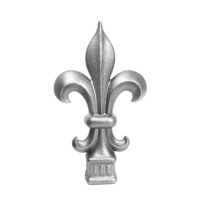 Aluminum Fleur-de-lis Spear Finials for 1/2" sq., 5/8", 3/4" sq., and 1" sq. Bar