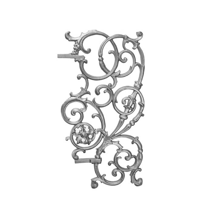 31" Tall Cast Iron Panel, Pontalba Style, Single Faced, Right