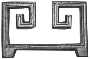 Curved Greek Key in Aluminum