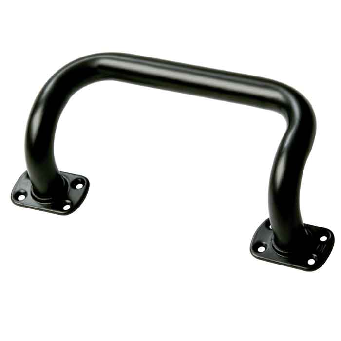 Curved Pull Handle, Black, 3/4" dia., 9-1/4" Long
