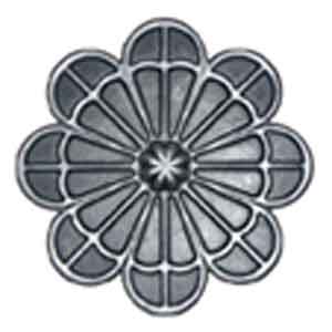4" dia. Steel Flower Rosette, Single Faced
