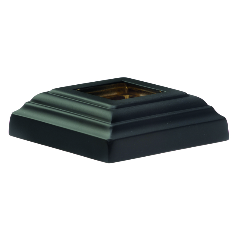 Base Shoe for 1-3/8" sq., Black Diamond Series, 3-3/8" sq. Base