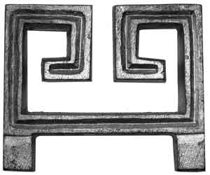 Greek Key Scroll in Aluminum