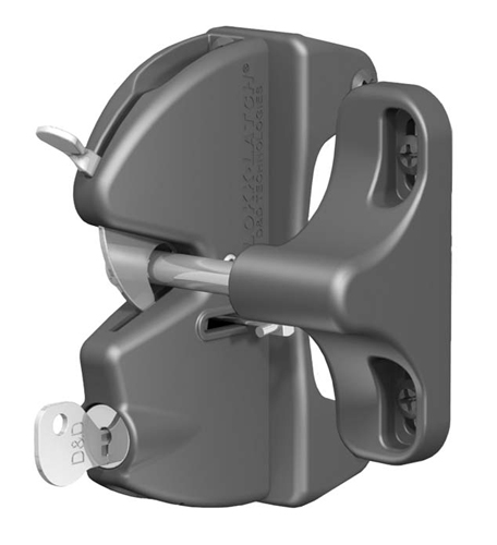 DISCONTINUED - Lokk-Latch Key-Lockable General Purpose Latch w/o External Access Kit, Black