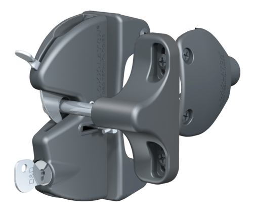 Lokk-Latch Key-Lockable General Purpose Latch w/External Access Kit, Black