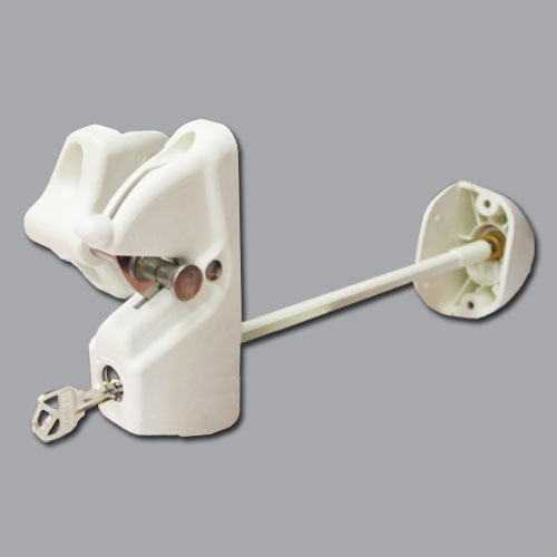 Lokk-Latch Deluxe Security Latch, Keyed Alike, w/External Access Kit, White