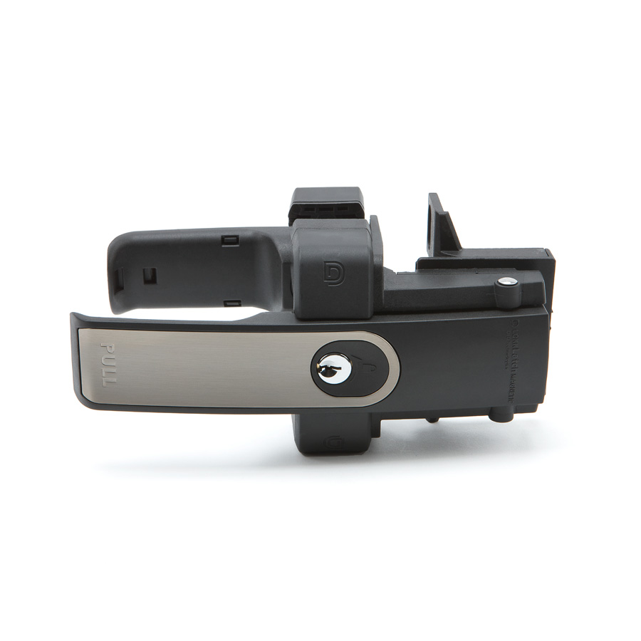 Lokk-Latch Magentic Swing Gate Lock, Keyed Different, Brushed