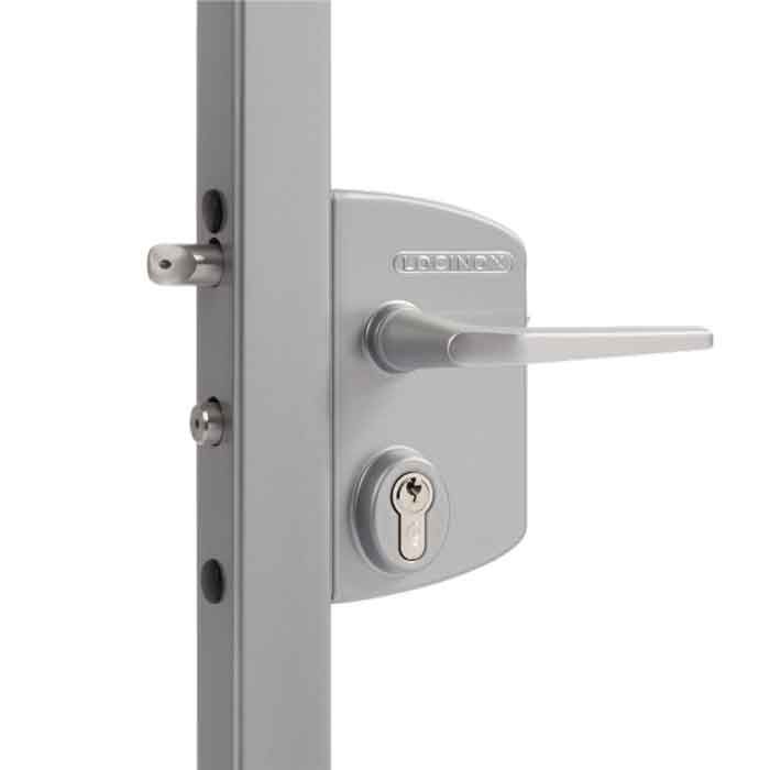 Industrial Security Locks for Swing Gates, Silver, Mfg Locinox