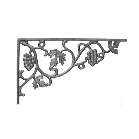 9-1/2" Tall Cast Iron Bracket, Vineyard Style, Double Faced