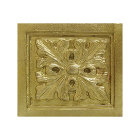 3" x 2-3/4" Bronze Rectangular Provincial Rosette, Clear Coat Finish