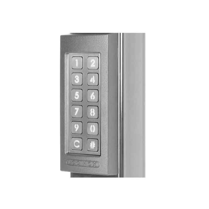 SlimStone Electronic Keypad, w/ 2 Integrated Relays, LED Lighting under Keys, Silver